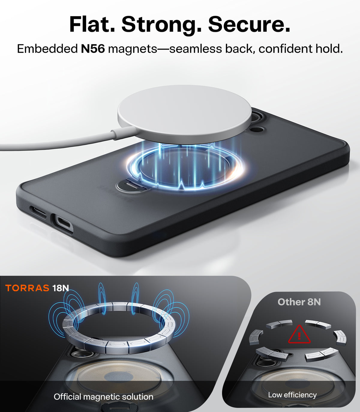 Torras Samsung Galaxy S26 Cover Ostand Q3 Spin Obsidian-sort