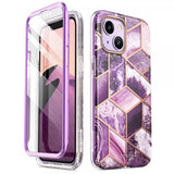 Supcase iPhone 14 Plus Cover Cosmo Purple Marble