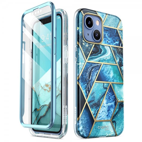 Supcase iPhone 14 Plus Cover Cosmo Blue Marble