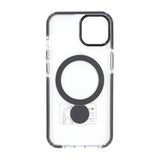 iPhone 13/14 Cover Ringstativ MagSafe Klar Sort