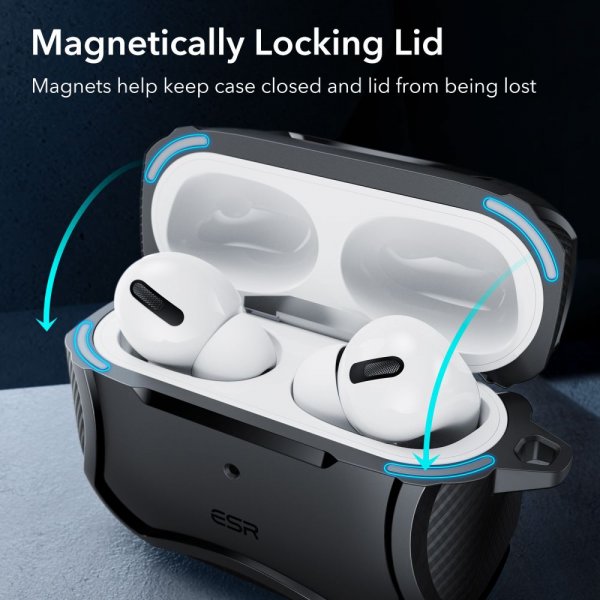 ESR AirPods Pro/AirPods Pro 2 Cover Cyber Tough HaloLock Sort