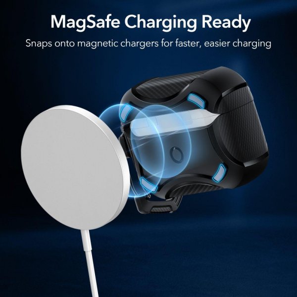 ESR AirPods Pro/AirPods Pro 2 Cover Cyber Tough HaloLock Sort