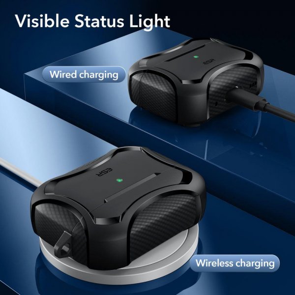 ESR AirPods Pro/AirPods Pro 2 Cover Cyber Tough HaloLock Sort