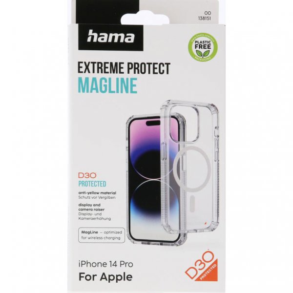 Hama iPhone 14 Pro Cover Extreme Protect MagLine Klar