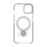 iPhone 15 Cover Ringholder MagSafe Sort Gennemsigtig