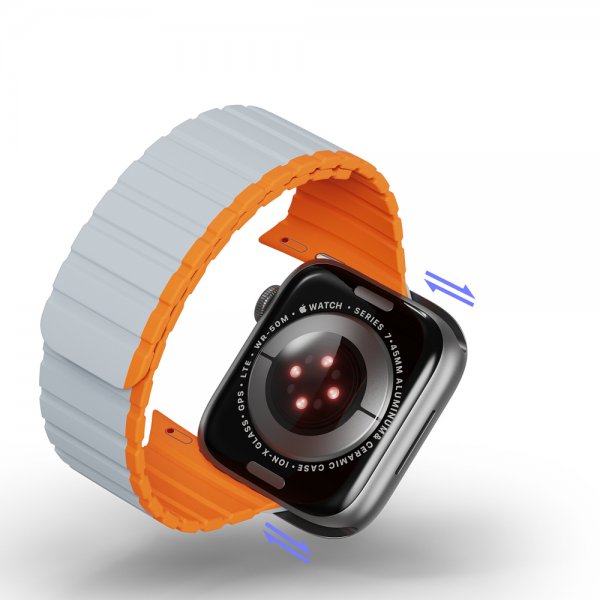 Dux Ducis Apple Watch 38/40/41/42mm Armbånd LD-serien Grå Orange