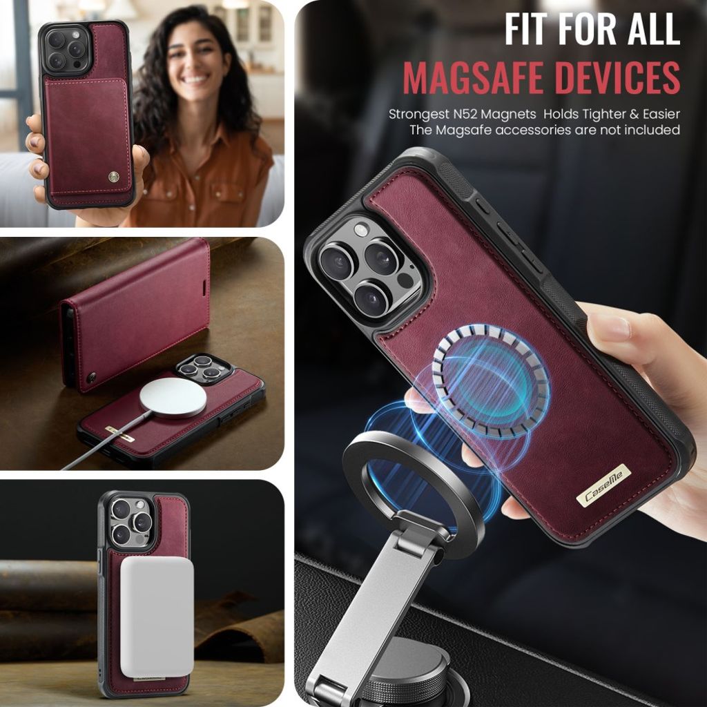 CaseMe iPhone 13 Pro Etui C49 Series Rød