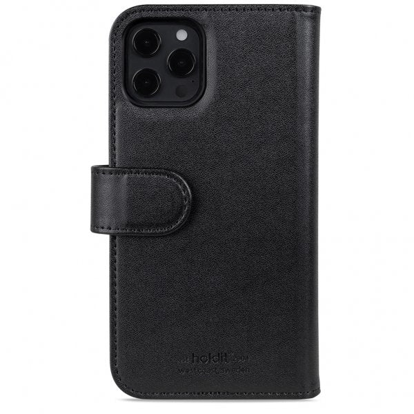 holdit iPhone 12/iPhone 12 Pro Pung Etui WalletCase Extended Aftageligt Cover Sort