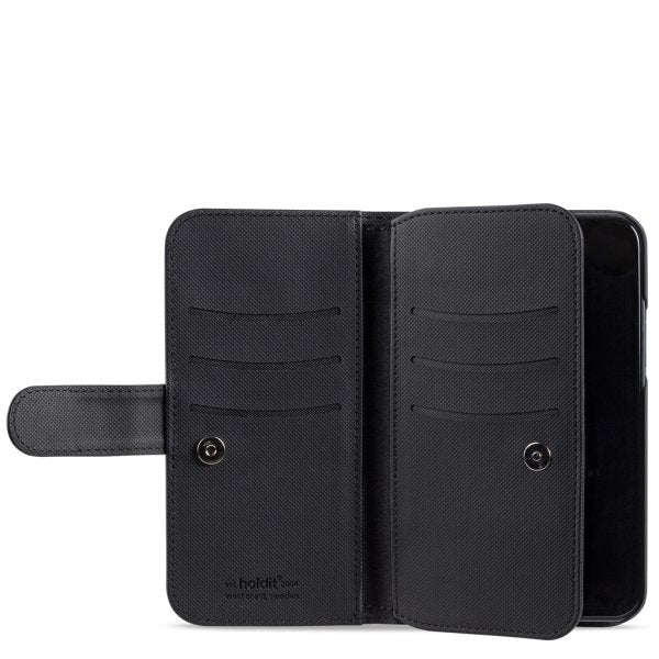 holdit iPhone 12/iPhone 12 Pro Pung Etui WalletCase Extended Aftageligt Cover Sort