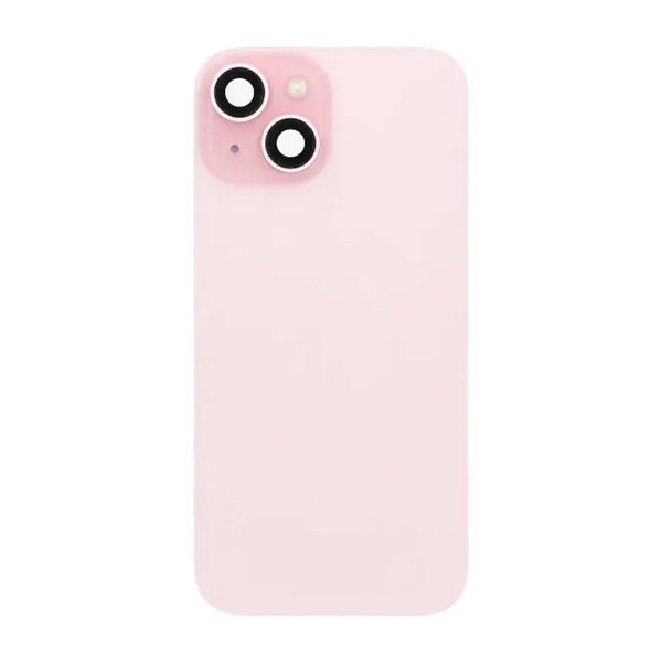 iPhone 15 Bagside Glas Komplet OEM - Rosa