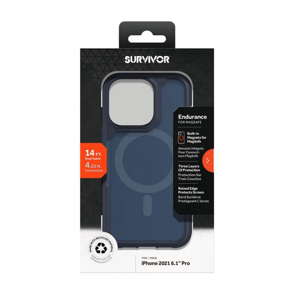 Survivor iPhone 13 Pro Cover Endurance MagSafe Storm Blue