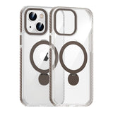 iPhone 15 Cover Ringholder MagSafe Sort Gennemsigtig