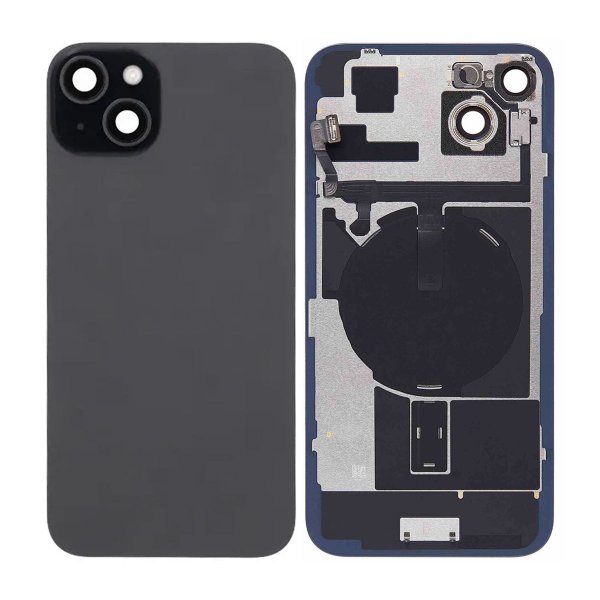 iPhone 15 Plus Bagside Glas Komplet OEM - Sort