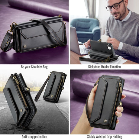 CaseMe iPhone 16e/iPhone 17e Etui C36 Series Sort