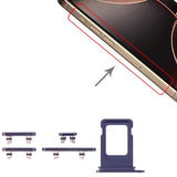 Knapper og SIM-kortholder til iPhone 15 Pro og 15 Pro Max - Blå