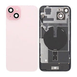 iPhone 15 Plus Bagside Glas Komplet OEM - Rosa