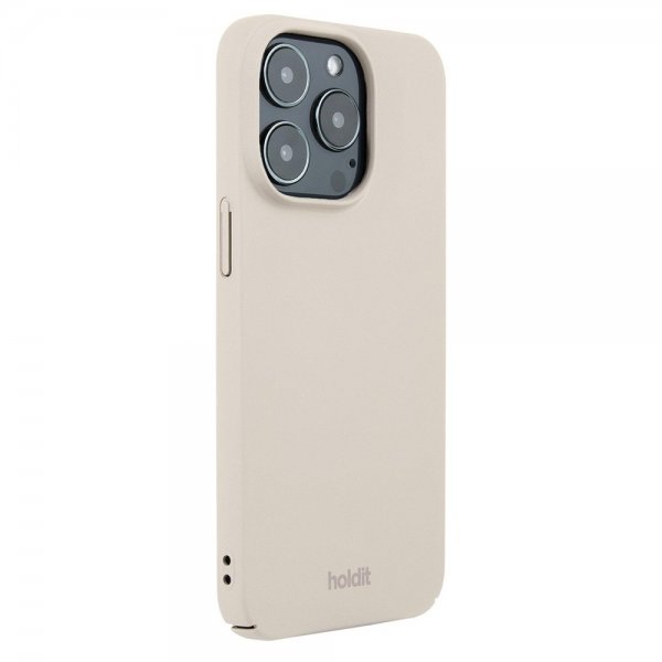 Holdit iPhone 15 Pro Cover Slim Case Light Beige