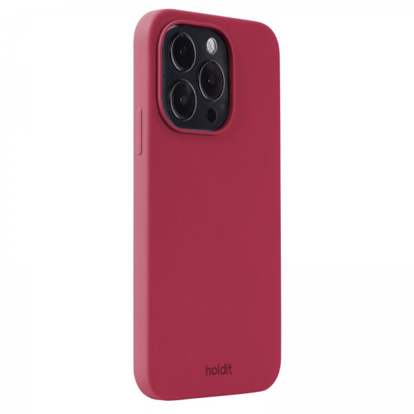 holdit iPhone 15 Pro Cover Silikone Red Velvet