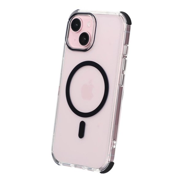 Rvelon iPhone 15 Cover Forstærkede Hjørner Sort