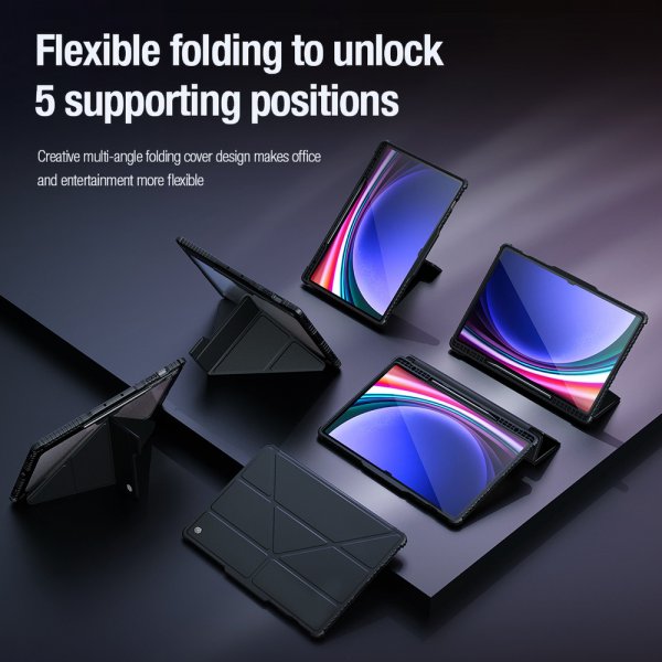 Nillkin Samsung Galaxy Tab S9 Plus/S10 Plus Cover Bumper Leather Case Pro Sort