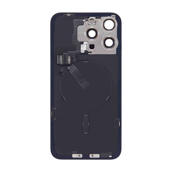 iPhone 15 Pro Max Bagside Glas Komplet OEM - Blå