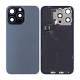 iPhone 15 Pro Max Bagside Glas Komplet OEM - Blå