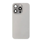 iPhone 15 Pro Bagside Glas Komplet OEM - Naturlig Titanium