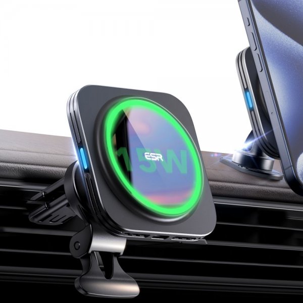 ESR Bilholder Qi2 Air Vent Wireless Car Charger CryoBoost HaloLock Sort