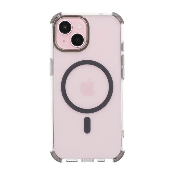 Rvelon iPhone 15 Cover Forstærkede Hjørner Grå