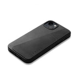 Mujjo iPhone 15 Plus Cover Fuld Læderpung Sort