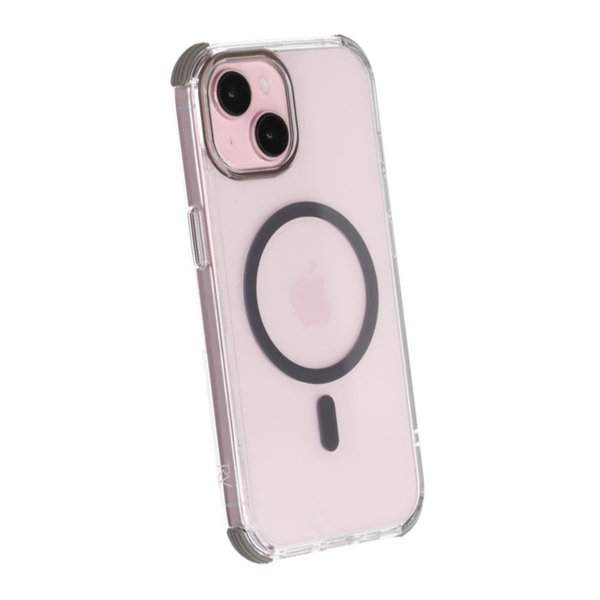 Rvelon iPhone 15 Cover Forstærkede Hjørner Grå