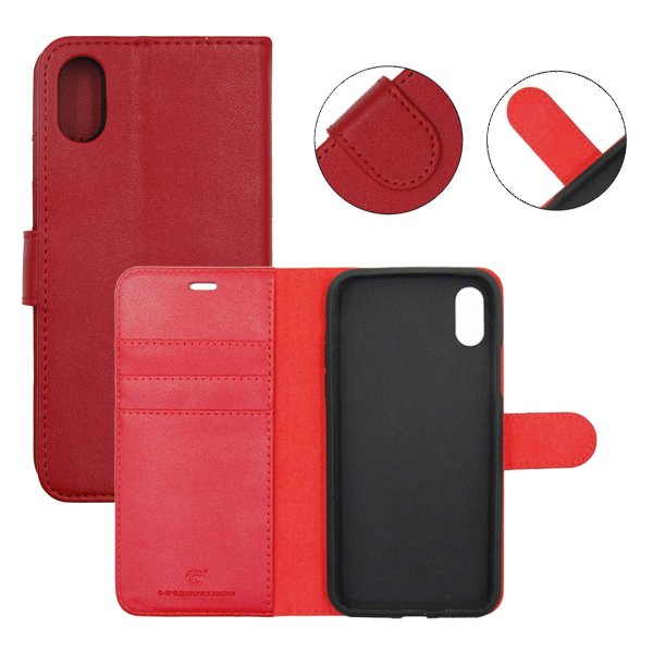 iPhone X/iPhone Xs Etui med aftageligt Cover Rød