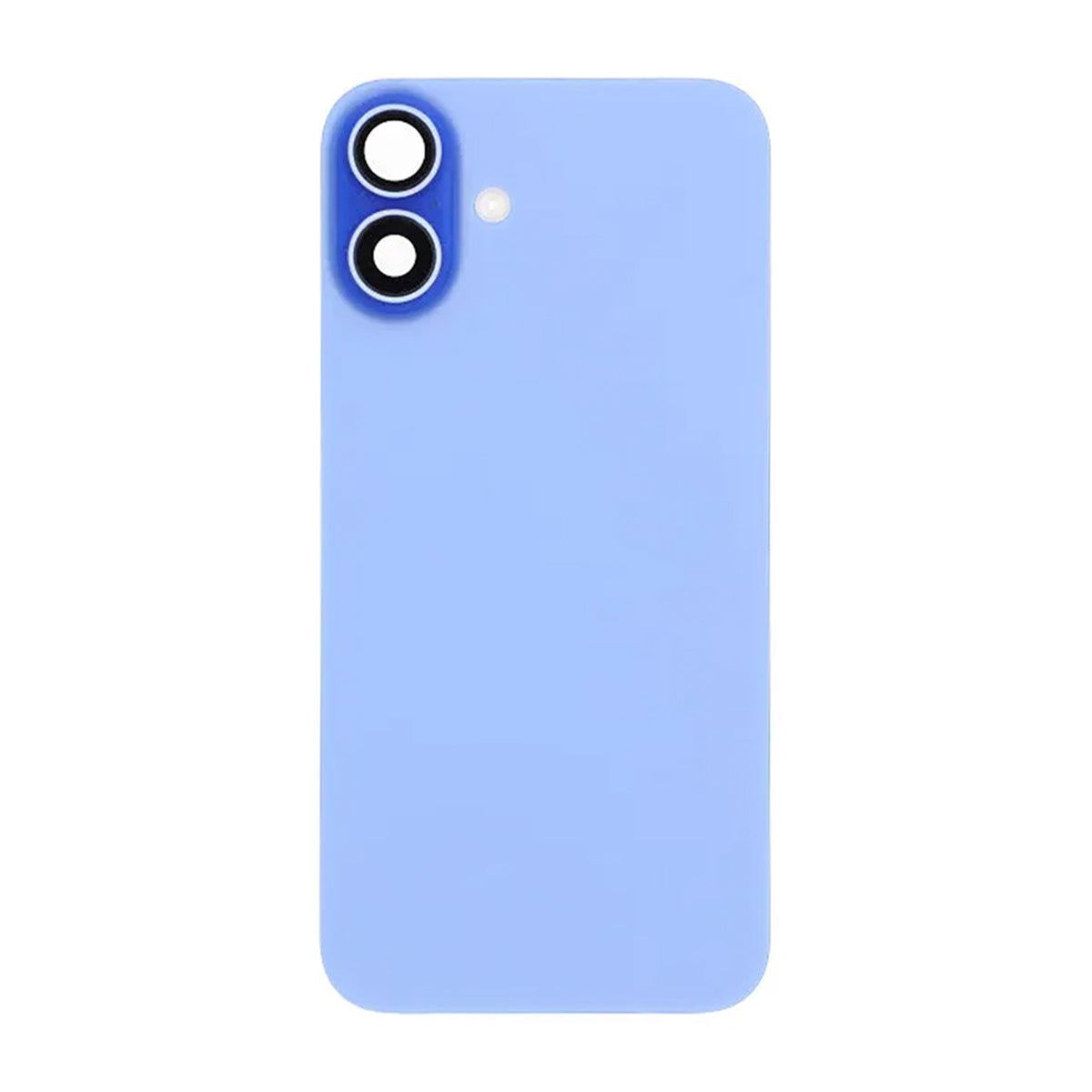 iPhone 16 Plus komplet glasbagside – Blå