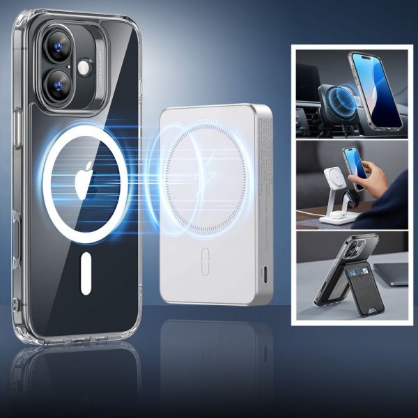 ESR iPhone 16 Cover og Skærmbeskytter Classic Hybrid MagSafe Sæt Transparent
