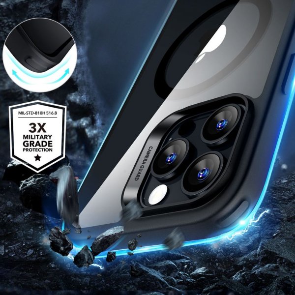 ESR iPhone 16 Pro Cover og Skærmbeskytter Classic Hybrid MagSafe Sæt Sort Transparent