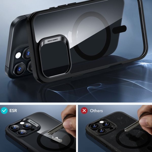 ESR iPhone 16 Pro Cover og Skærmbeskytter Classic Hybrid MagSafe Sæt Sort Transparent
