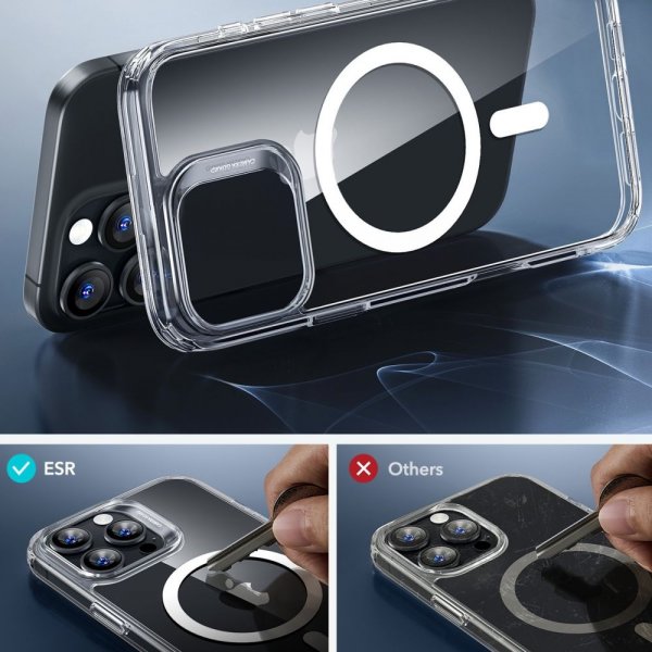ESR iPhone 16 Pro Max Cover og Skærmbeskyttelse Classic Hybrid MagSafe Sæt Gennemsigtig