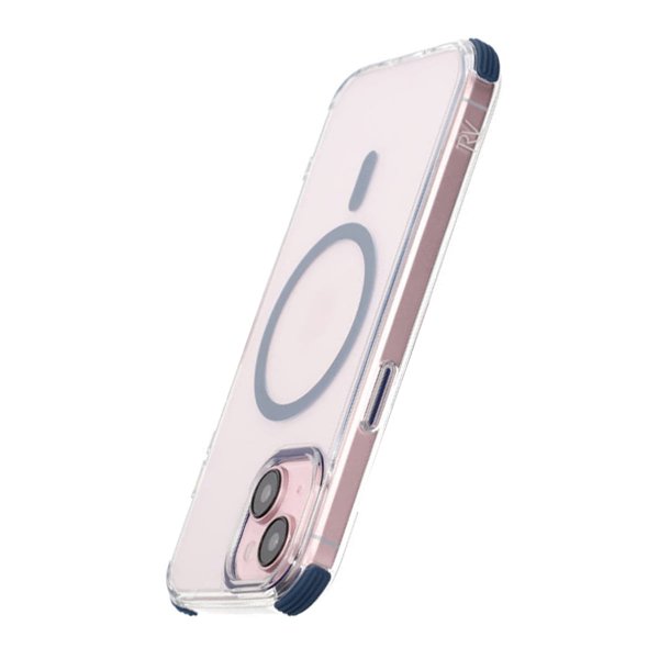 Rvelon iPhone 15 Cover Forstærkede Hjørner Blå