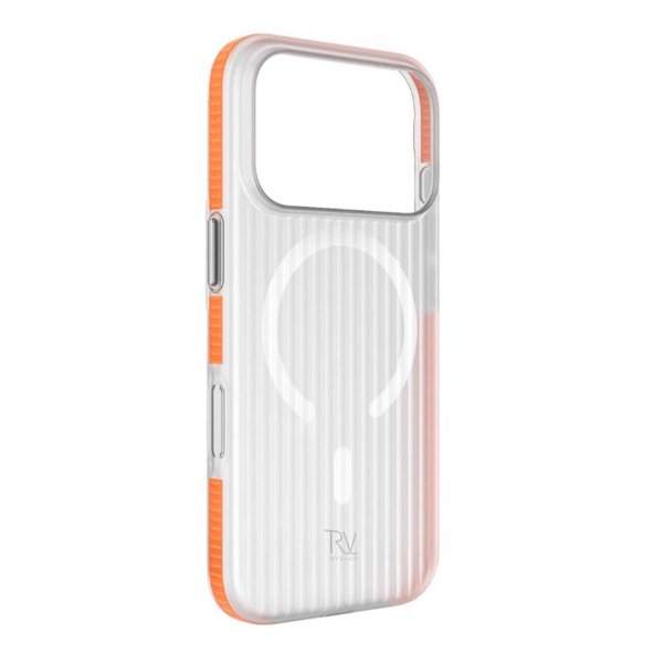 Rvelon iPhone 17 Pro Max Cover Bølgepap MagSafe Orange
