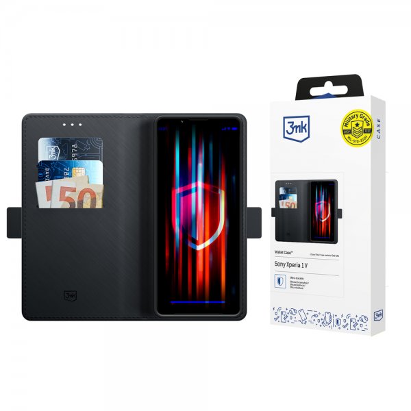 3mk Sony Xperia 1 V Etui Wallet Sort