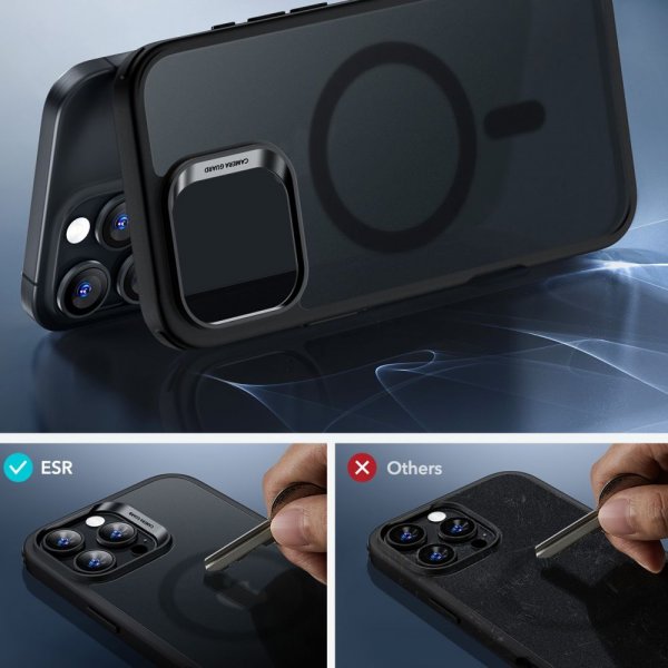 ESR iPhone 16 Pro Max Cover og Skærmbeskyttelse Classic Hybrid MagSafe Sæt Frostet Sort