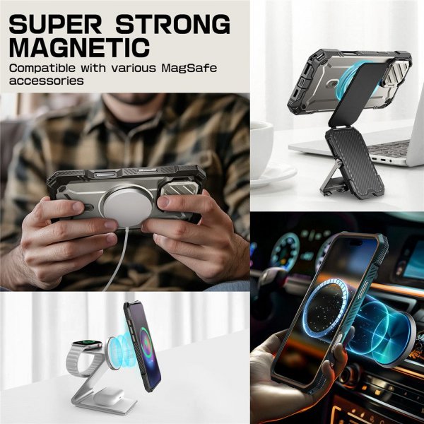 Supcase iPhone 16 Pro Max Cover UB Mag XT Grå