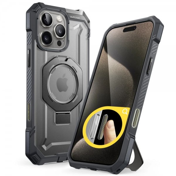 Supcase iPhone 16 Pro Cover UB Grip MagSafe Grå