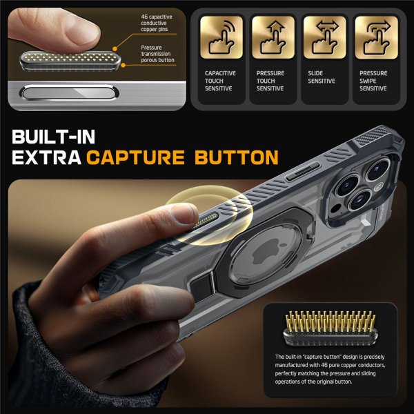 Supcase iPhone 16 Pro Cover UB Grip MagSafe Grå