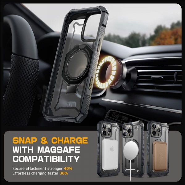 Supcase iPhone 16 Pro Cover UB Grip MagSafe Grå