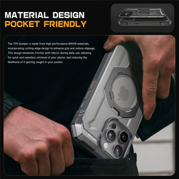 Supcase iPhone 16 Pro Cover UB Grip MagSafe Grå