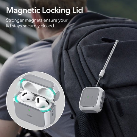 ESR AirPods 4/5 Cover Orbit HaloLock Hvid