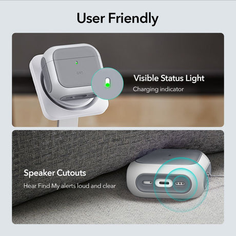 ESR AirPods 4/5 Cover Orbit HaloLock Hvid