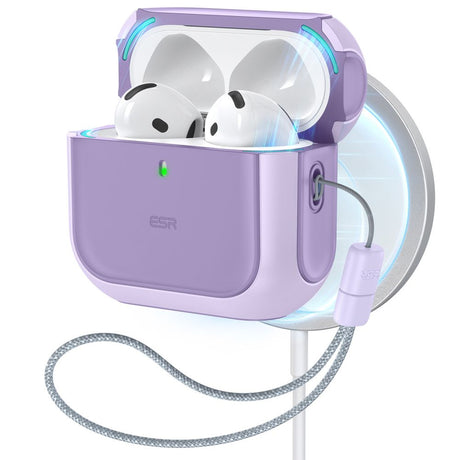 ESR AirPods 4/5 Cover Orbit HaloLock Lilla