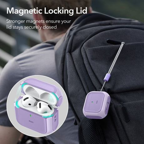ESR AirPods 4/5 Cover Orbit HaloLock Lilla